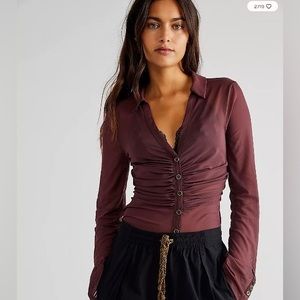 Free People - Solid Lucky Mesh Shirtee